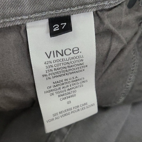Vince‎ Gray Dylan Skinny Jeans Sz 27 - Picture 6 of 6